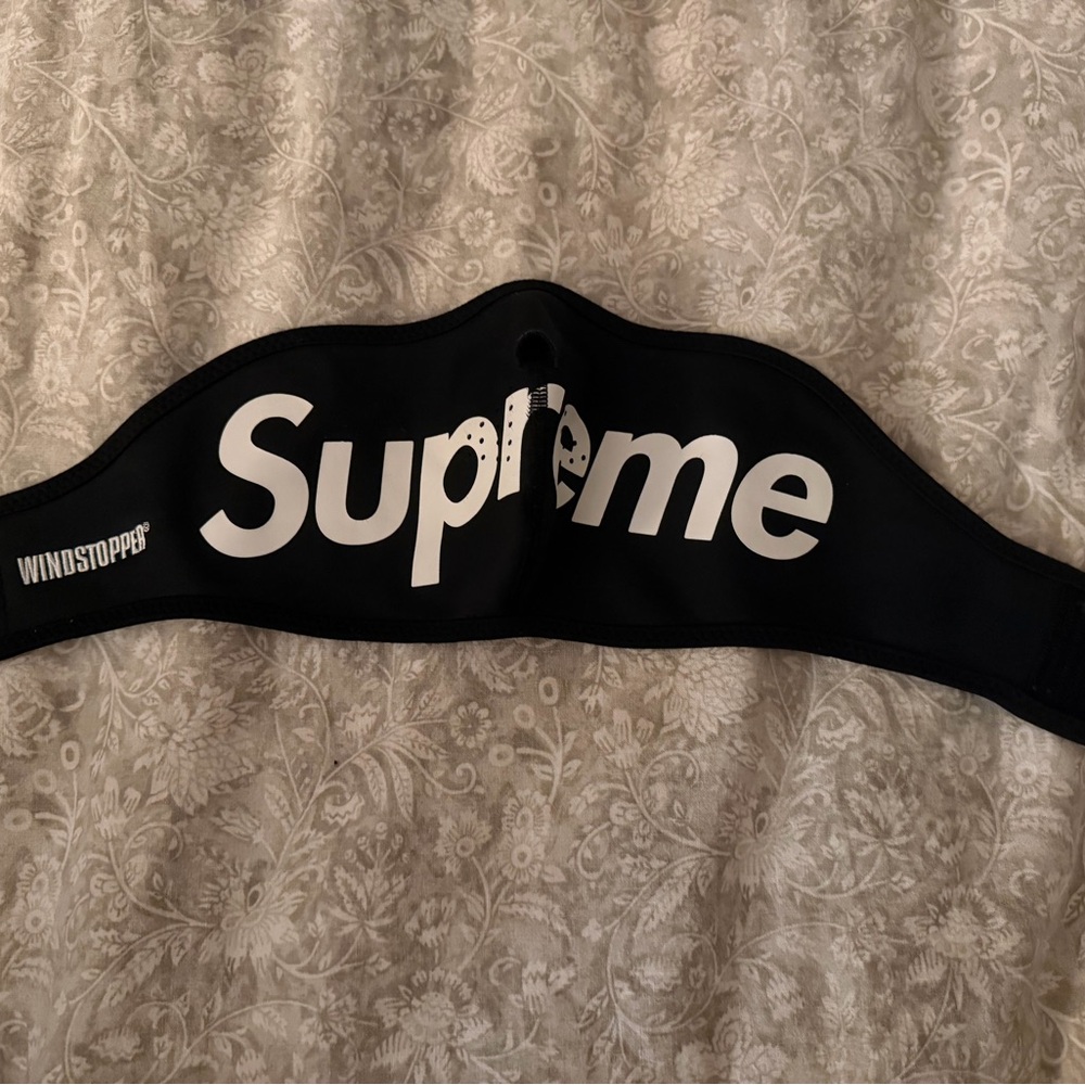 Supreme Black Windstopper Face Mask
